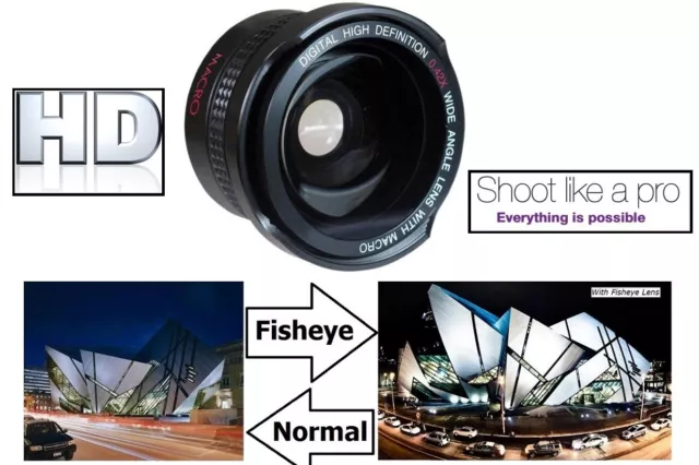 Super Wide Hi Definition Fisheye Lens For Nikon 1 AW1 J5