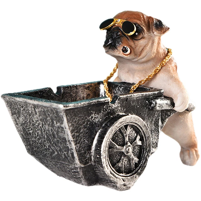 Accesorio de escritorio perro cenicero decorativo decoración exterior hogar
