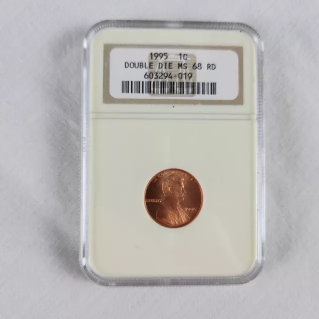 1995 - Double Die - NGC MS68 RD - Uncirculated Lincoln Memorial 1C One Cent Coin