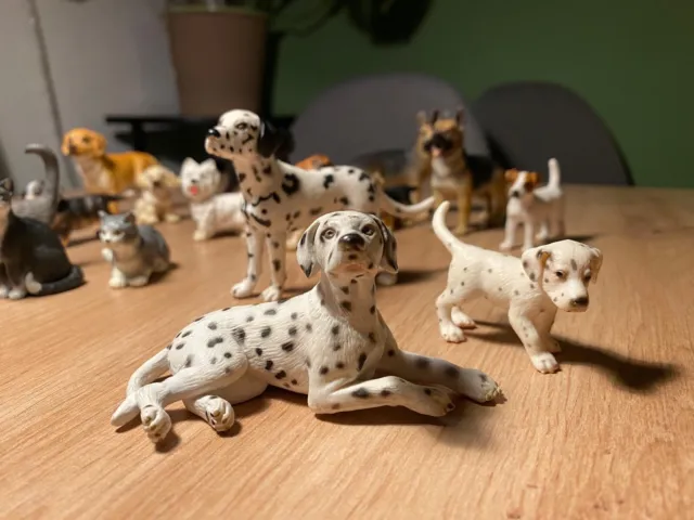 Schleich Hunde Katzen Konvolut Spielfiguren Haustiere