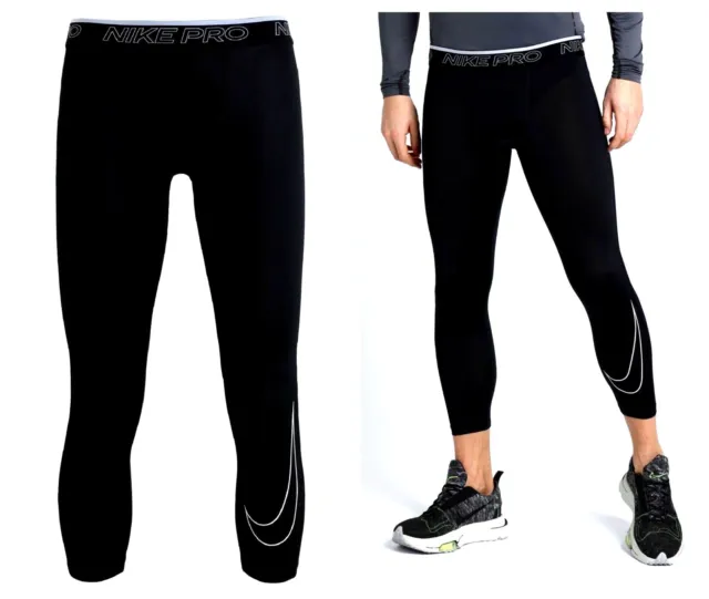 Leggings para hombre Nike Pro Training calce ajustado 3/4 deportes correr gimnasio ropa activa