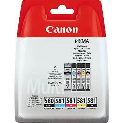 Canon cartuccia multipack PGI-580 PB + CLI-581 B/C/M/Y inchiostro originale