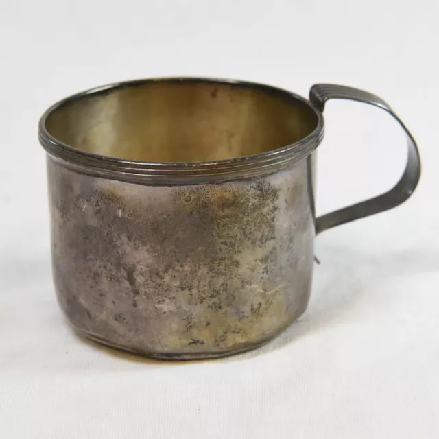 Vintage 1940s Dunkirk Silversmiths Sterling Silver Baby Cup 76 grams (VON)