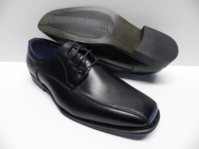 Chaussures De Ville élégantes Pour Homme - Taille 42 - Simili Cuir Noir - Style Derbies - Neuf (modèle ELG-205)