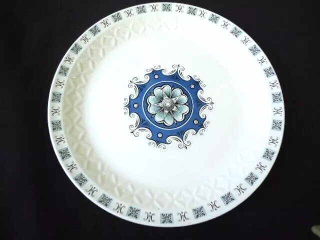 vintage alfred meakin  ironstone tudor dinner plate blue