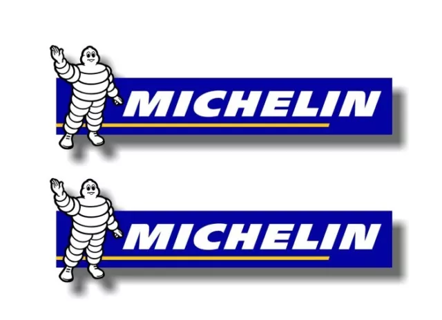 2 MICHELIN MAN Vinyl 9" Decals Tyres Pro4 Tires Power Winter Racing Stickers JDM