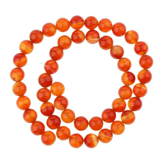 4X 1 brin brillant surface perles agate rouge perles de pierre bricolage 2