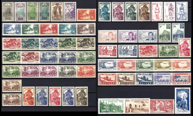 🧿 - Colonies - Guinée - Petit Lot De Timbres Neufs**