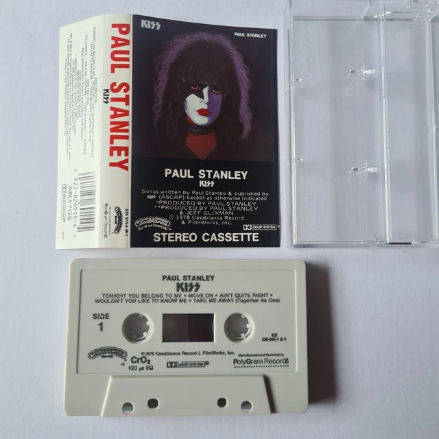 KISS MEMORABILIA PAUL Stanley 1978 Cassette TapeUsa Press Casablanca