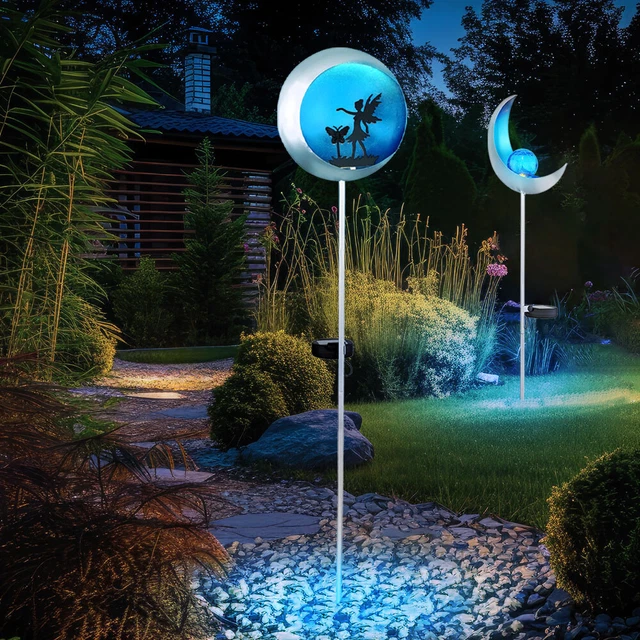 Porte De Fée Solaire Avec Lumière - Décoration Jardin Magique - Résine Peinte à La Main - 14x11cm