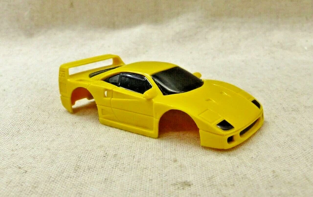 Tyco Ferrari F40 Jaune carrosserie de slot car seule pour circuits ho new