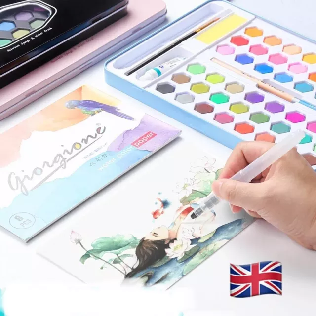 Professional 48 Watercolour Complete Paint  Set With Brush, DrawingPad  Art Kits 2