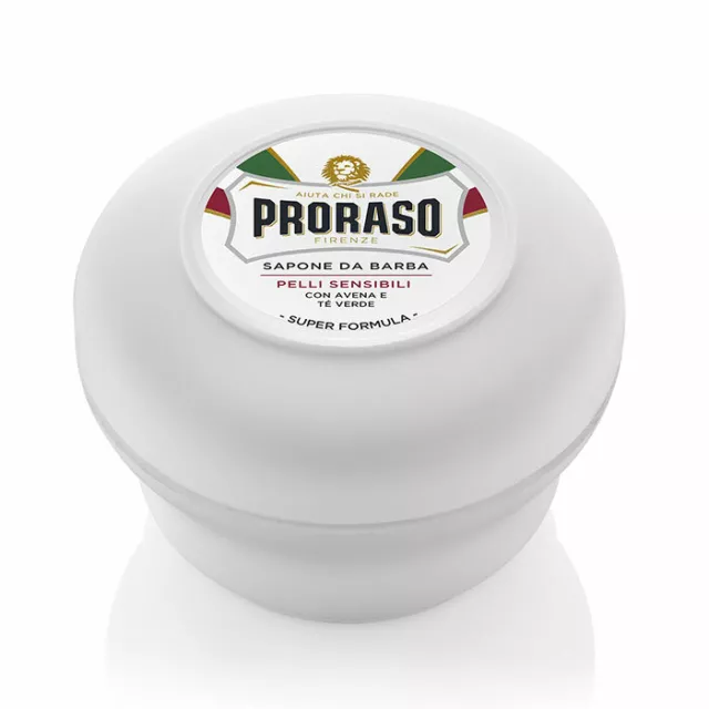 PRORASO Shaving Soap TRIPLE PACK | Green Tea and Oat Extract | 150ml White Bowl 2