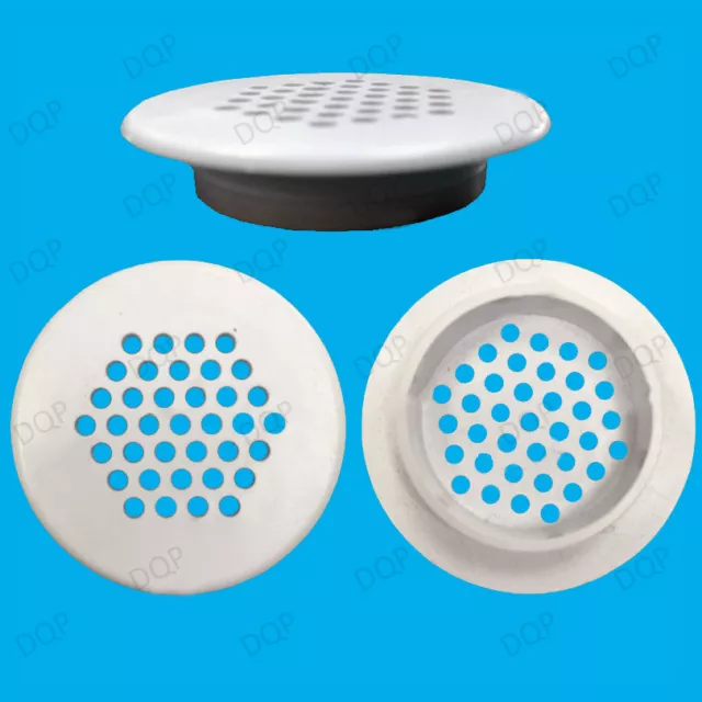 2x Toit Soffites Rond Ventilation Air avant-Toit 48mm Grille 35mm Trou à Pousser