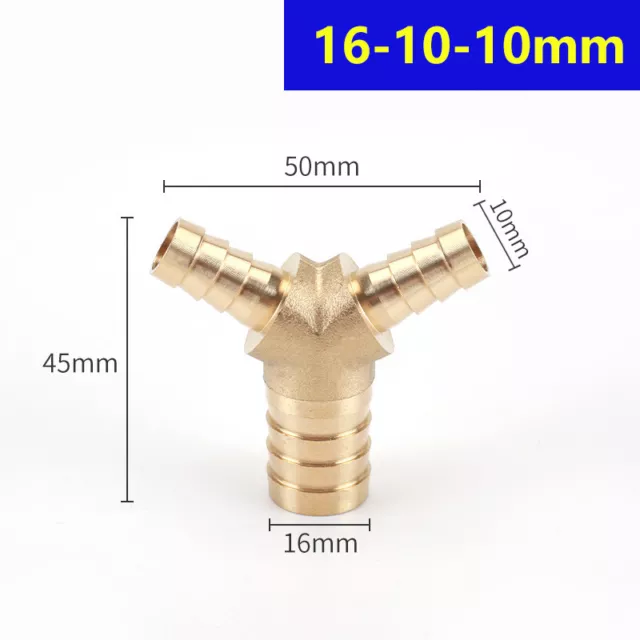 Y-Stück Messing Schlauchtülle Schlauchverbinder BARB Reduzier Schlauchnippel