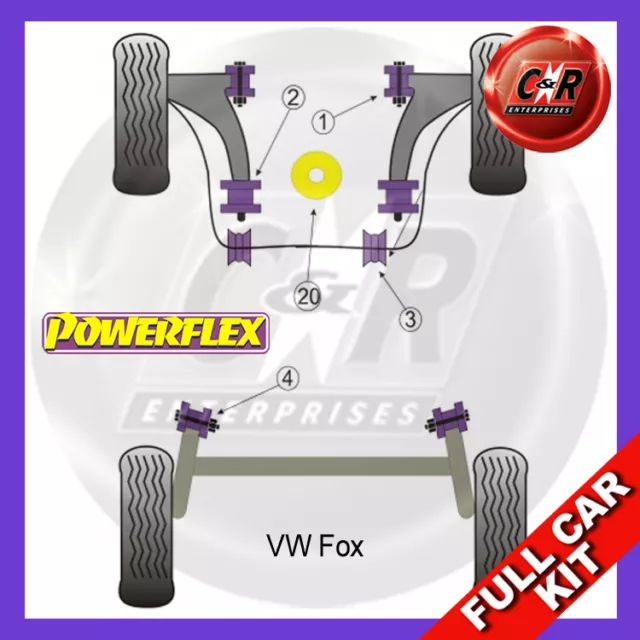 Powerflex Complete Bush Kit Fits VW Fox