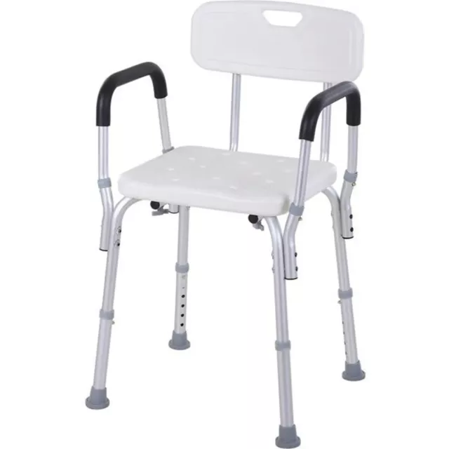 Chaise de douche siège ergonomique hauteur réglable pieds antidérapants max 135