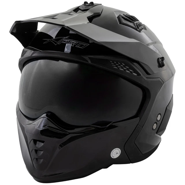 A-PRO SRL Motorhelm Jet Cafe Racer ECE 22-06 Wit XL - Scooter Custom Helm Met Vizier