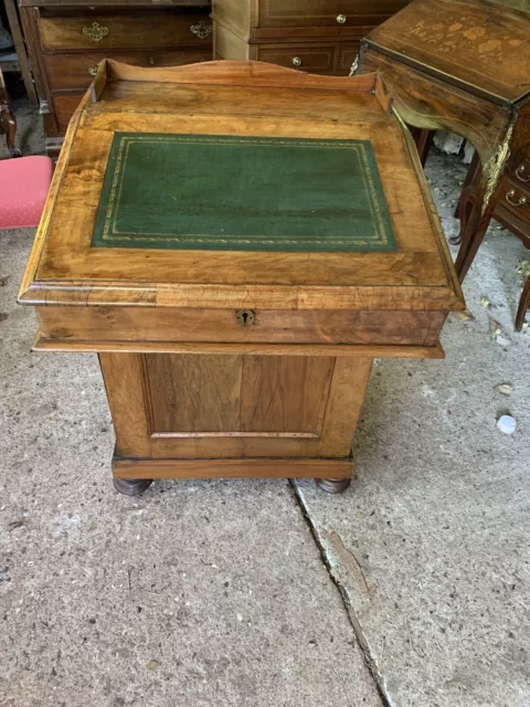 Antique Victorian Walnut Davenport Desk