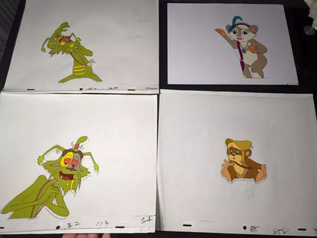 EWOKS animation cels BACKGROUND production art  Vtg Star Wars Toys Figures I11