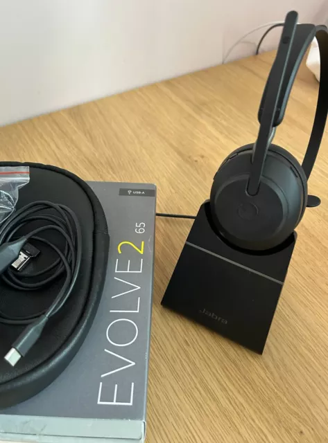 Jabra Evolve2 65 Mono Wireless Headset (MS Teams, USB-A) with Charging Stand...