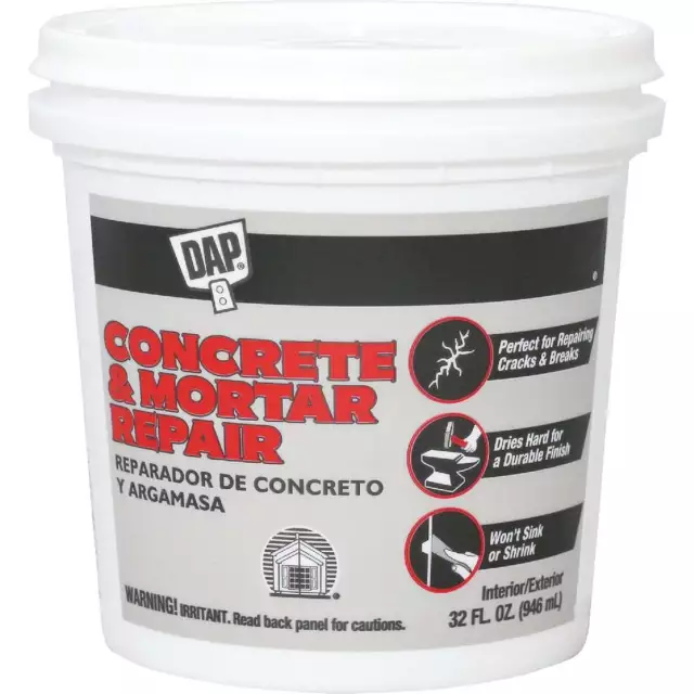 Dap Bondex 1 Qt Pre Mixed Gray Concrete Patch 34611 DAP 34611 1 Qt. 070798326118