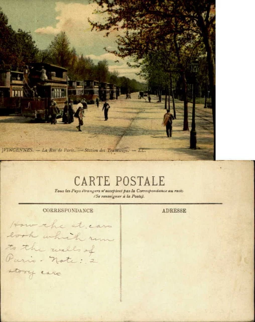 Vincennes Val de Marne Le Rue de Paris Station des Tramways Trolley anime