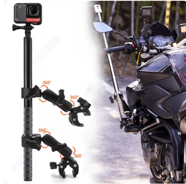 Motorcycle Invisible Selfie Stick for Insta360 One R X2 X3 RS DJI Osmo 2 3 4 FS