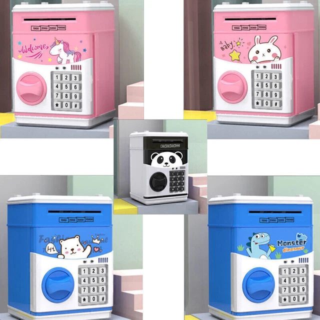New Piggy Bank Safe Money Box Bank Electronic Key Open Lock ATM Cash Coin Gift