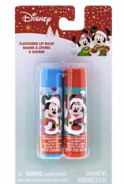 Disney Mickey & Minnie Mouse flavored lip balm 0.14oz Christmas theme