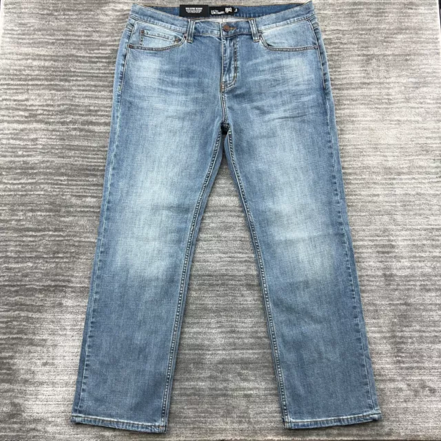 RSQ Jeans Size 38x30 Mens New York Slim Straight Mid Rise Blue Denim NWT