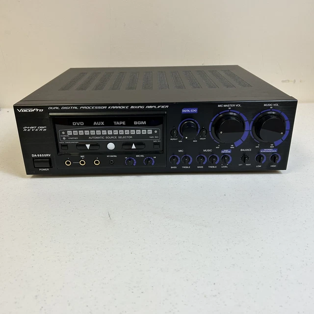 VocoPro DA-9800RV Karaoke Mixing Amplifier Tested & Working VocoPro DA-9800RV Karaoke Mixing Amplifier Tested & Working