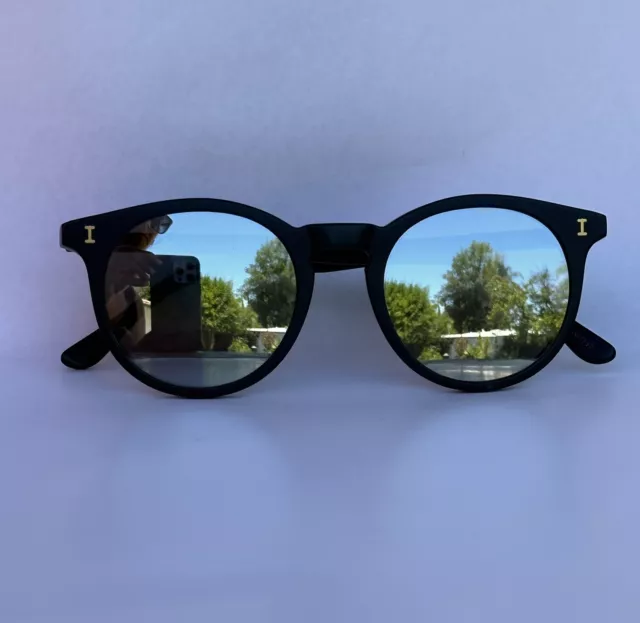 Illesteva Sterling Sunglasses C.09 Matte Black w mirror lenses