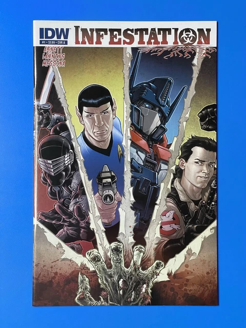 IDW Publishing INFESTATION #1 Cover A GI Joe Star Trek Transformers Ghostbusters