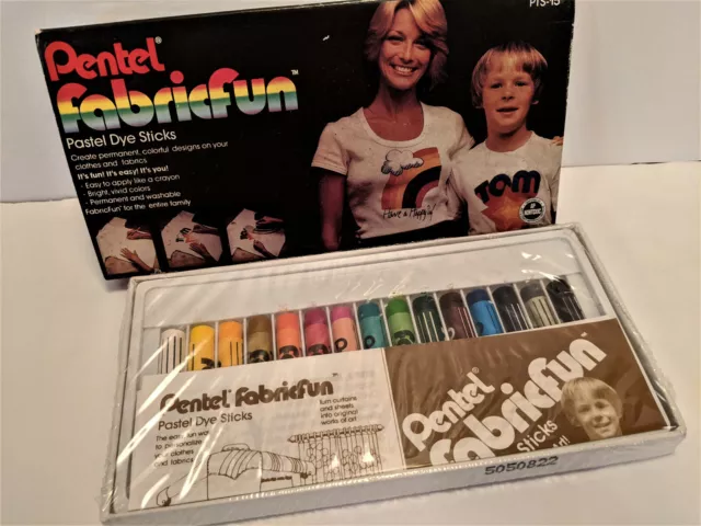 PALILLOS DE TINTE PASTEL de tela divertida pts-15 sellados 15 colores permanentes de colección