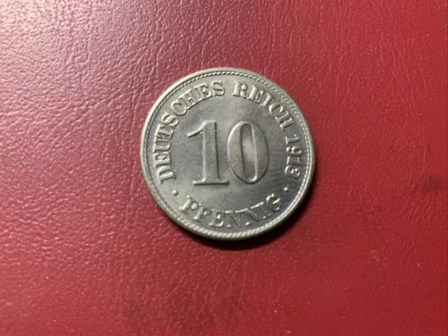 Deutsches Reich 10 Pfennig 1913 D stgl.