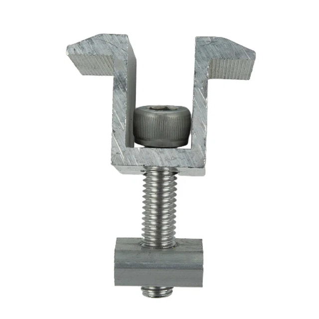 Morsetto Di Giunzione Per Pannelli Solari Fotovoltaici, Struttura In Alluminio, Hardware In Acciaio Inossidabile (1 Pz