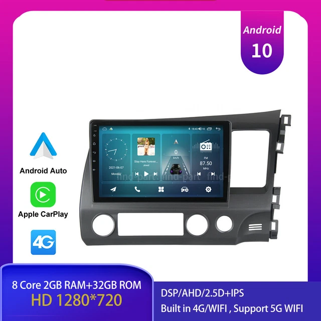 10.1"4+64 Android 10 Car Stereo Radio for 2006-11 Honda Civic (RHD) GPS DSP IPS