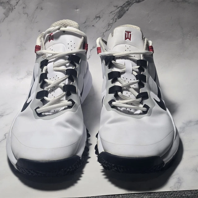 NIKE TW 13 Tiger Woods Golf Shoes White/Black/Red 532622-100  display picture 2