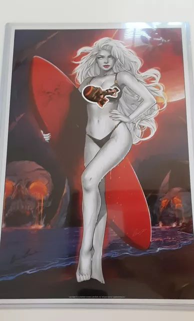 LADY DEATH 11 x 17 ART PRINT SIGNED BRIAN PULIDO With Top Loader 6