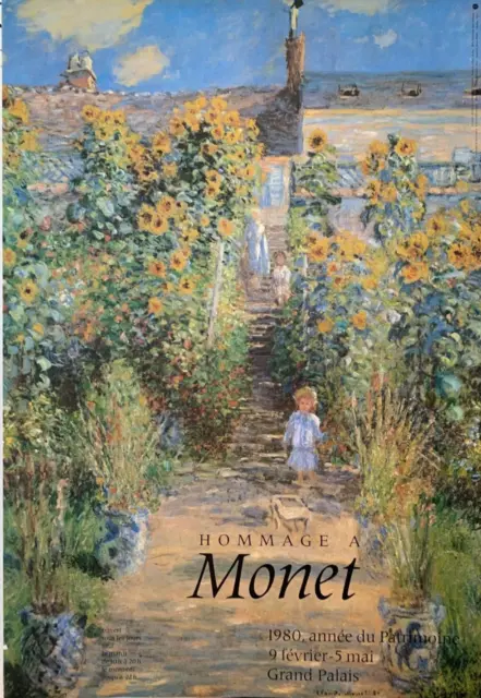 Affiche Exposition Hommage A Claude Monet Grand Palais 1980 Paris (11)