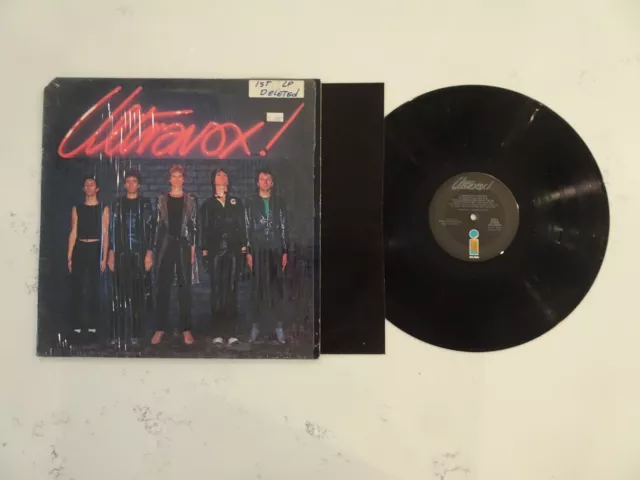 Ultravox! Self Titled S/T Debut Lp Rare Orig. 1St Island 1977 Prod. By Brian Eno