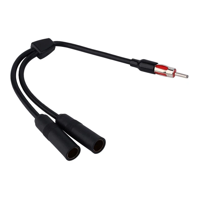 Car Antenna Cable Adapter Aluminum Plug In 1 Fr 2 Radio Antenna Extension Cable