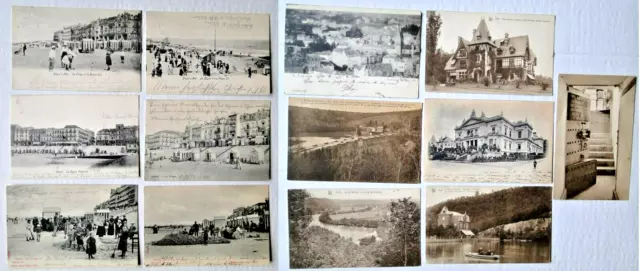 =13 cartes postales NB. Heyst sur Mer. Spa et environs. Belgique