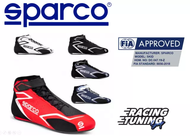 Scarpe Sparco Skid  Omologate Fia 8856-2018- Racing Shoes