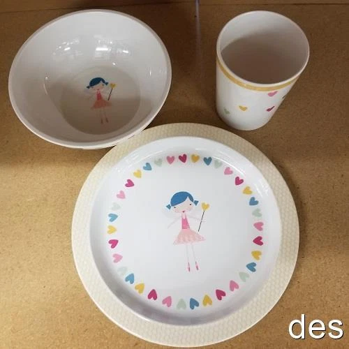 LENOX ~  YELLOW FAIRIES ~ Child's 3 pc Dinnerware Set ~  Melamine New in BOX