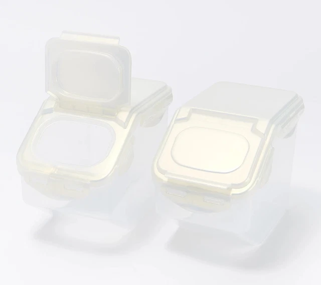 LOCKNLOCK SET OF 2 Pantry Bins with FlipTop Lids, Golden Sand 21.99