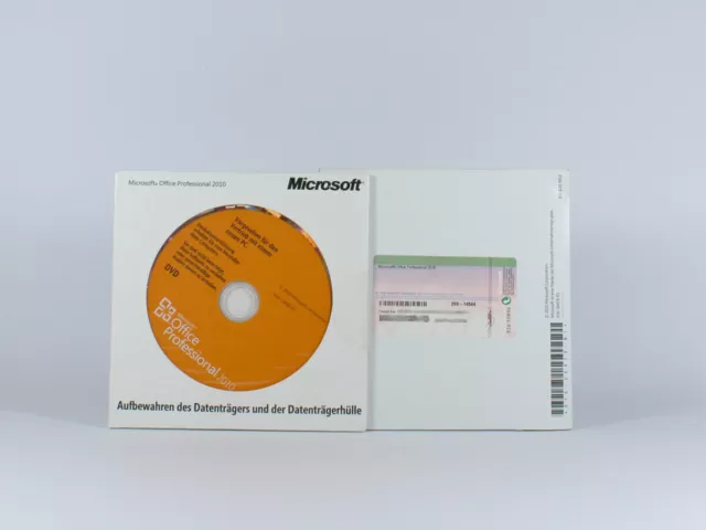 Microsoft Office 2010 Professional OEM-Vollversion, deutsch, mit DVD-ROM!