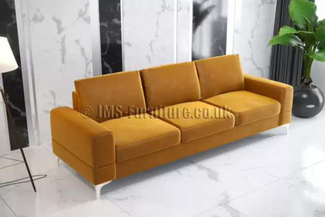 ANGIE DL - 250cm - Sofa -  White or Black  Faux Leather  or Fabric !!!