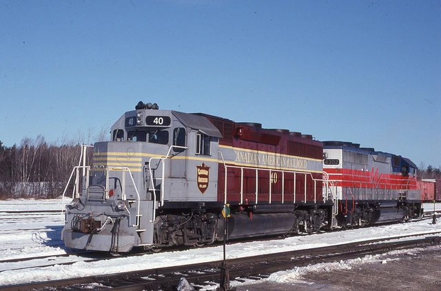 Duplicate  Train Slide Canadian American GP-40 #40 01/1997  Millinocket ME